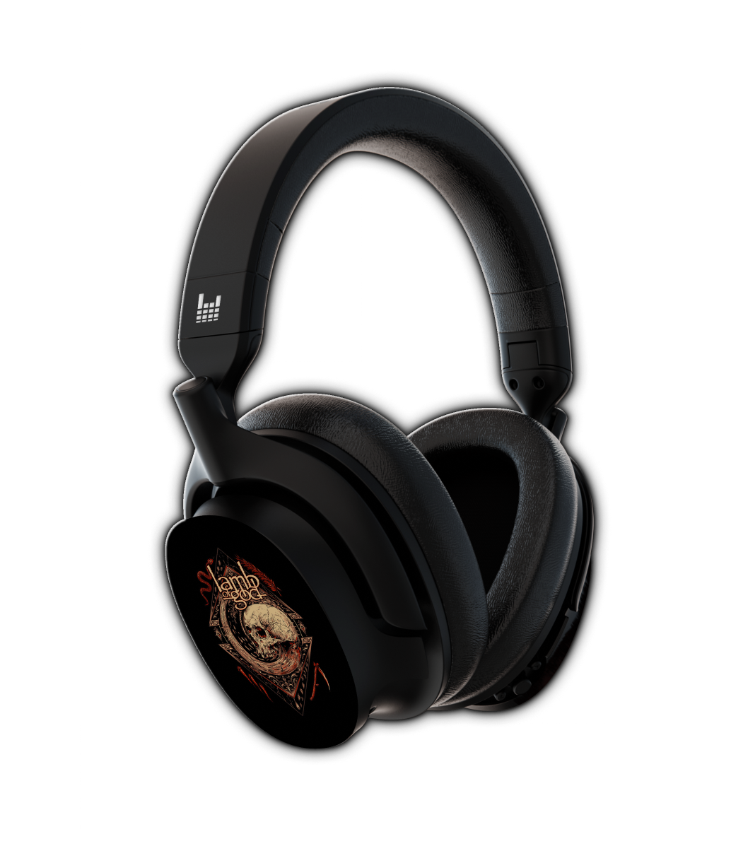 Heavys headphones with Lamb of God shells
