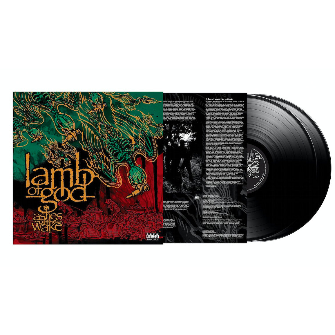 Lamb of God Ashes of the Wake 20th Anniversary 2x12 vinyl