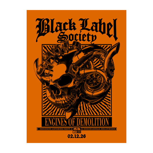 Black Label Society "Listening Party (Hand Numbered)" Poster